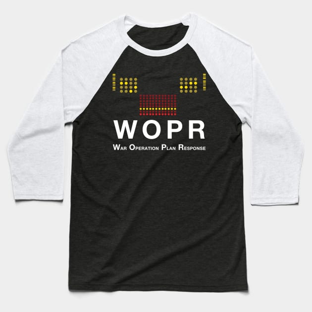 WOPR - War Operation Plan Response Baseball T-Shirt by Meta Cortex